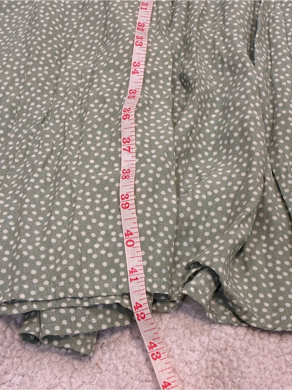 Coldwater Creek Sage Green Polka Dot Fit & Flare Midi Dress | Size 10 EUC - Picture 10 of 10